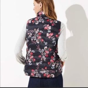Loft Floral Puffer Vest